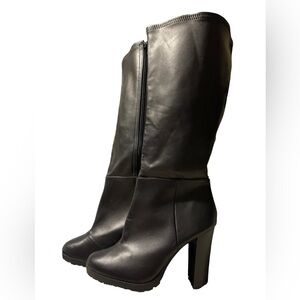 Lane Bryant Faux Leather Tall Heel Boots 9W